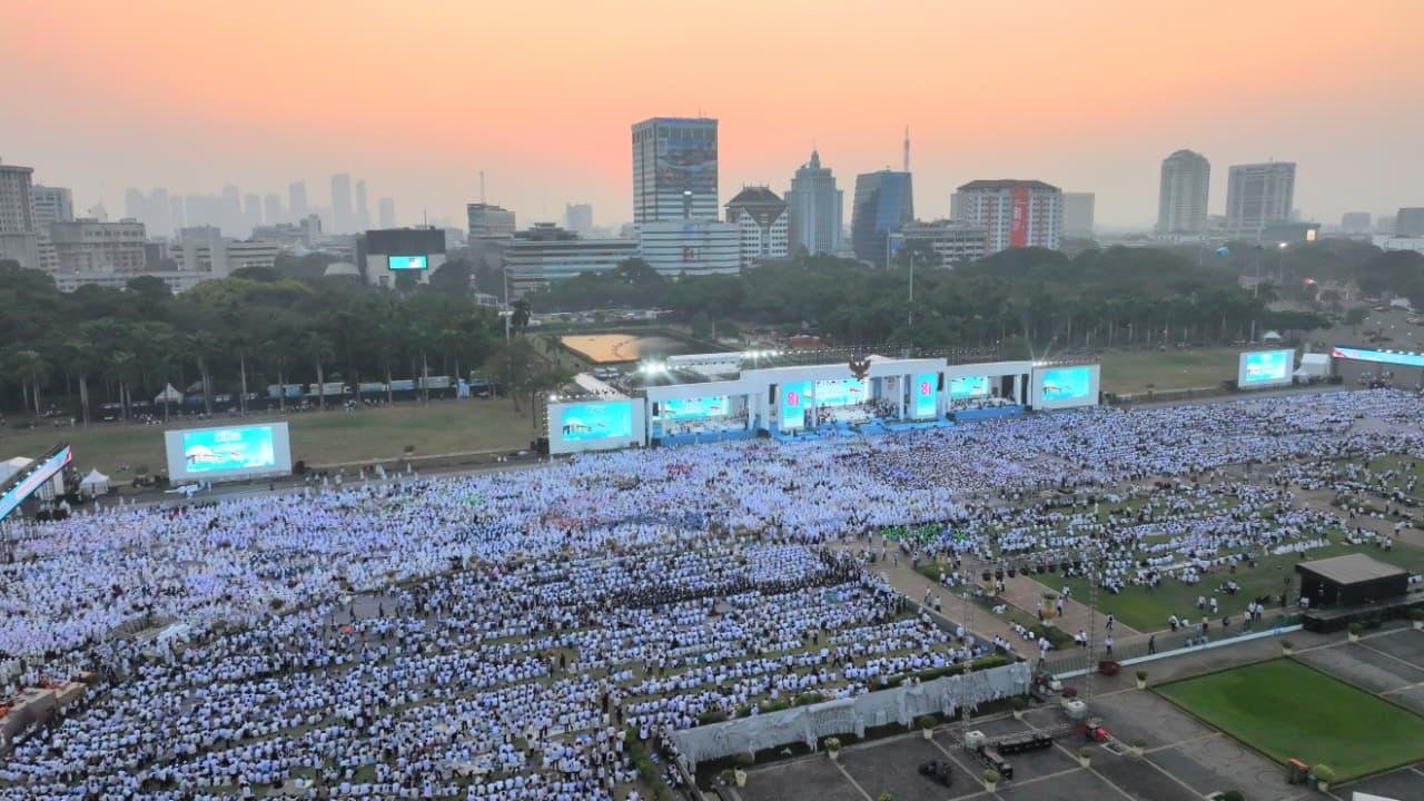 Lebih dari 100 Ribu Jemaah Hadiri Zikir dan Doa Kebangsaan di Monas