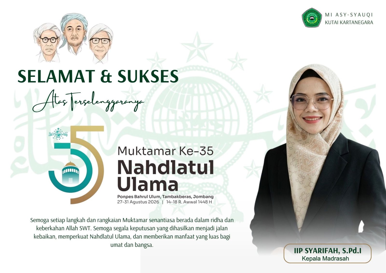 Selamat dan Sukses Muktamar ke-35 Nahdlatul Ulama di Tambakberas Jombang